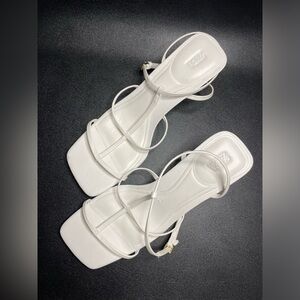 White 1 inch Zara heels